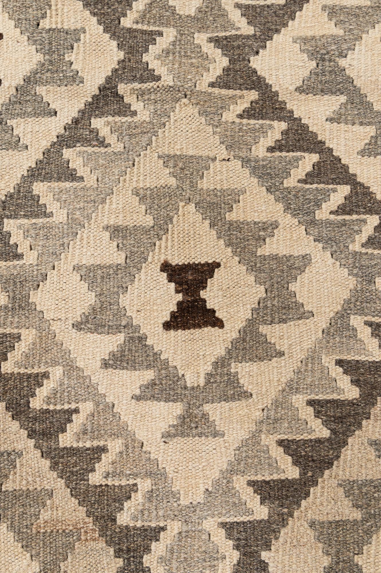 3' 5 x 4' 10 Hand Woven Kilim Maymana Wool Rug