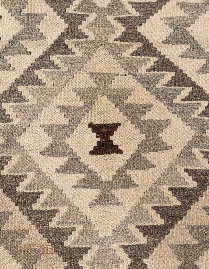 Detail image of 3' 5 x 4' 10  Hand Woven Kilim Maymana Wool Rug