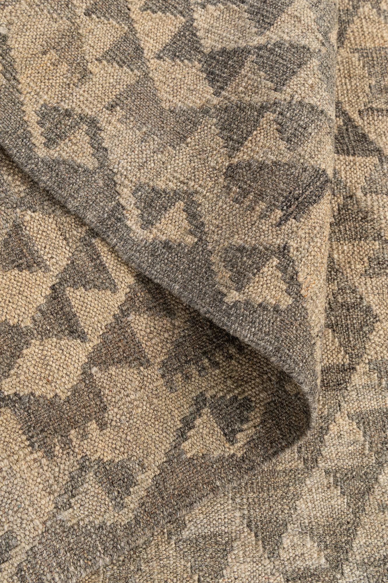 3' 5 x 4' 10 Hand Woven Kilim Maymana Wool Rug