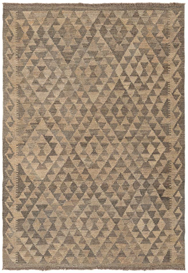Detail image of 3' 5 x 4' 10 Hand Woven Kilim Maymana Wool Rug