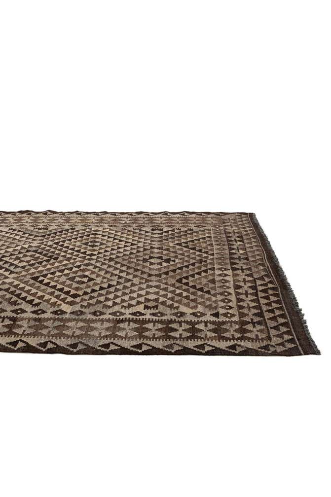 4' 6 x 5' 10 Hand Woven Kilim Maymana Wool Rug