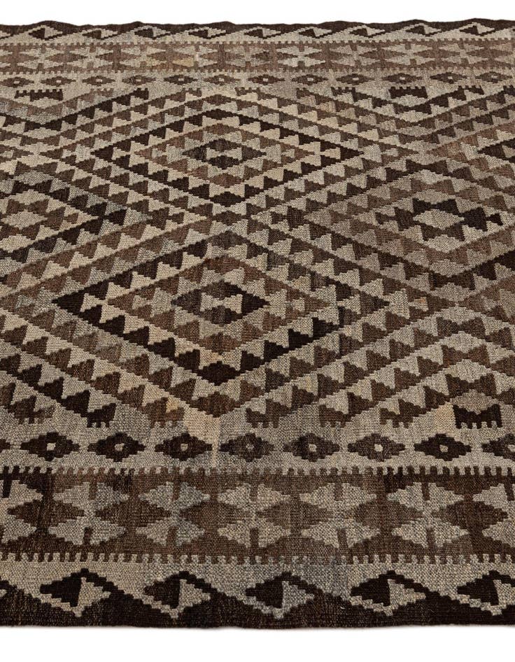 Detail image of 4' 6 x 5' 10  Hand Woven Kilim Maymana Wool Rug