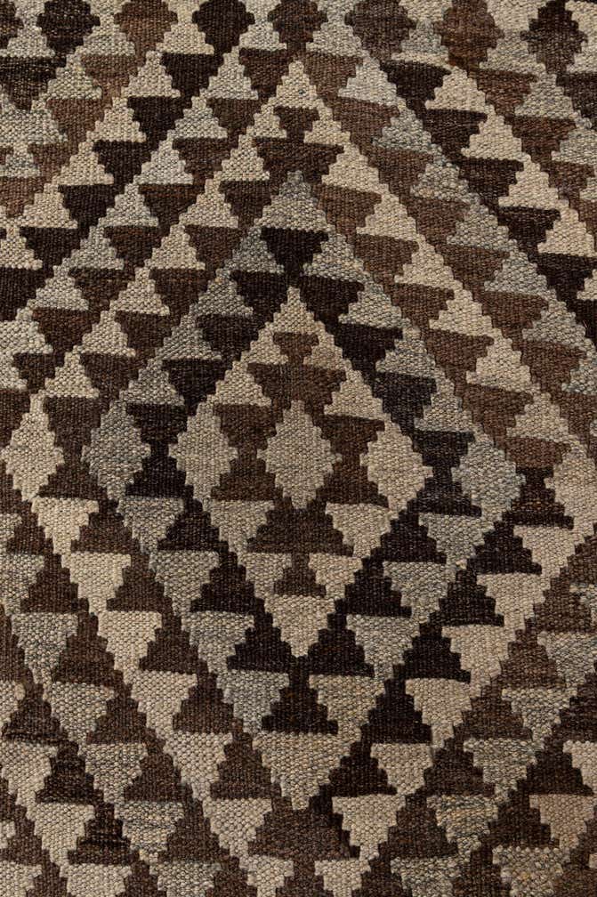 4' 6 x 5' 10 Hand Woven Kilim Maymana Wool Rug