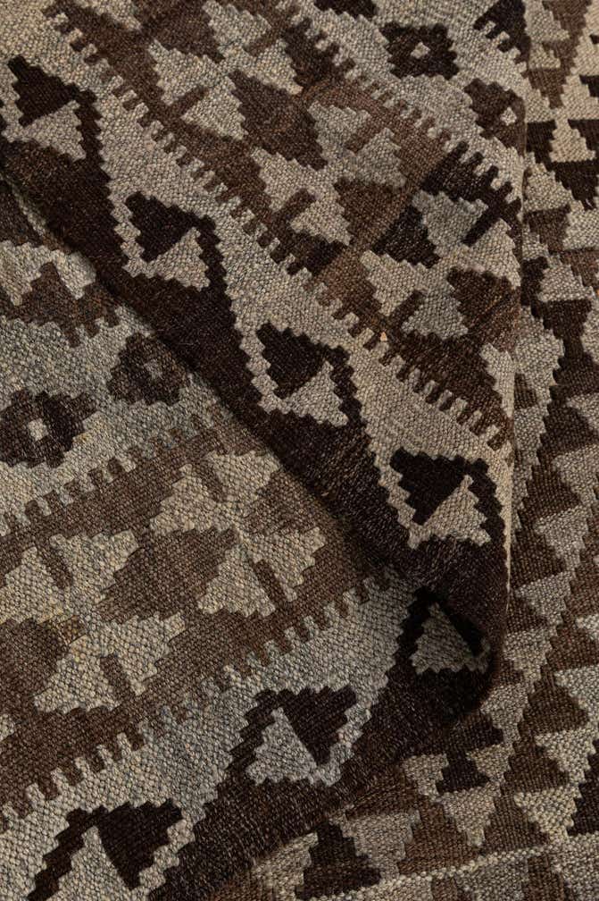 4' 6 x 5' 10 Hand Woven Kilim Maymana Wool Rug