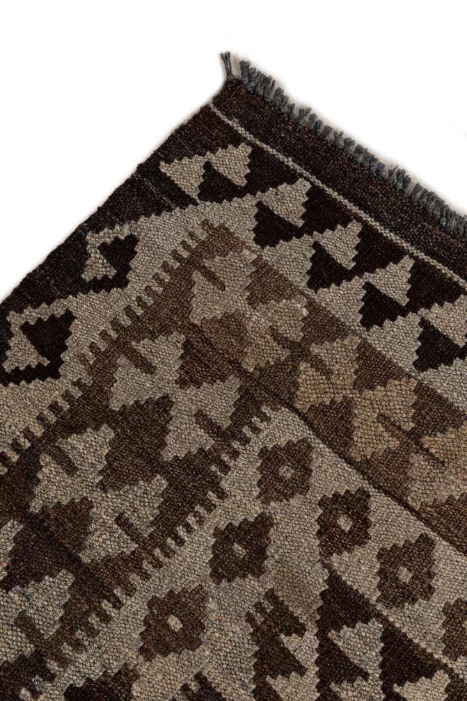 4' 6 x 5' 10 Hand Woven Kilim Maymana Wool Rug