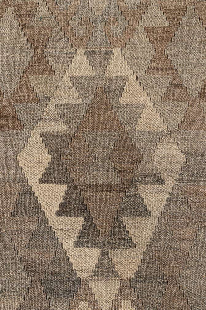 4' 5 x 6' 1 Hand Woven Kilim Maymana Wool Rug