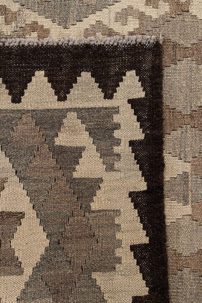 4' 5 x 6' 1 Hand Woven Kilim Maymana Wool Rug