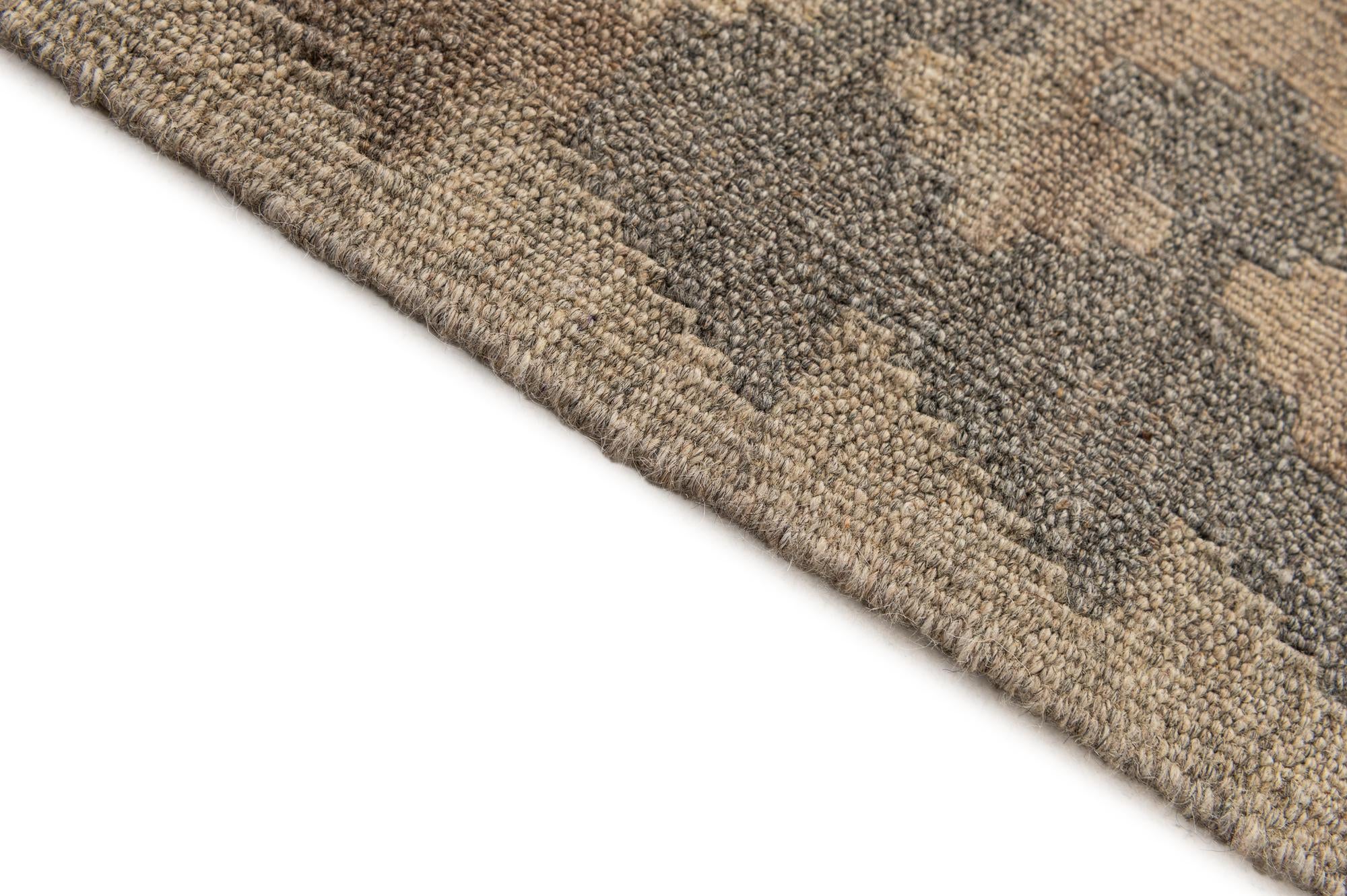 4' 5 x 6' 3 Hand Woven Kilim Maymana Wool Rug