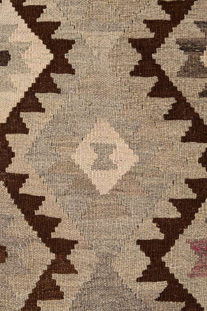 4' 5 x 6' 3 Hand Woven Kilim Maymana Wool Rug
