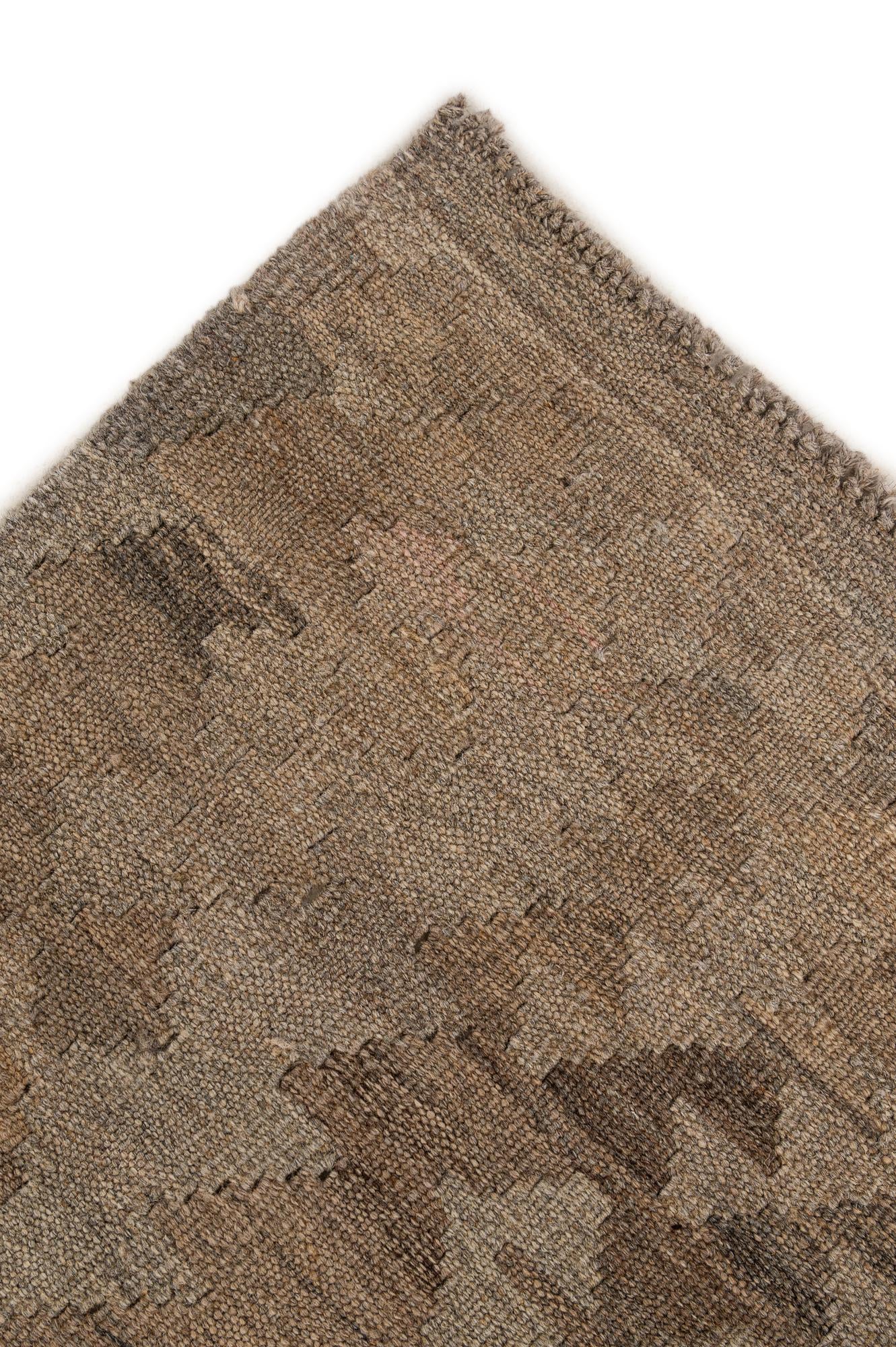 4' 5 x 6' 3 Hand Woven Kilim Maymana Wool Rug