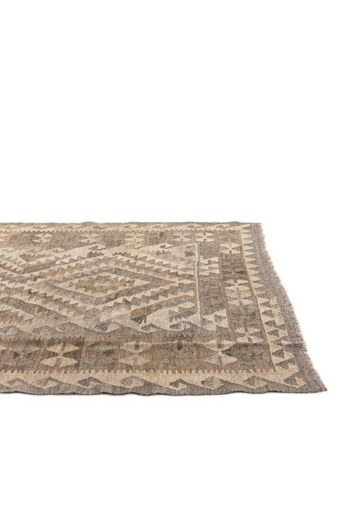 4' 5 x 6' 2 Hand Woven Kilim Maymana Wool Rug