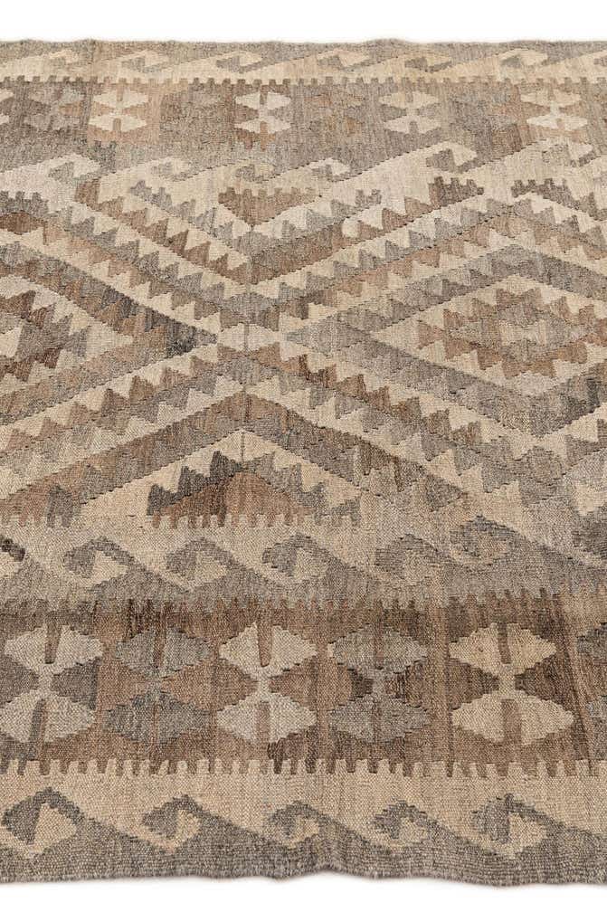 4' 5 x 6' 2 Hand Woven Kilim Maymana Wool Rug