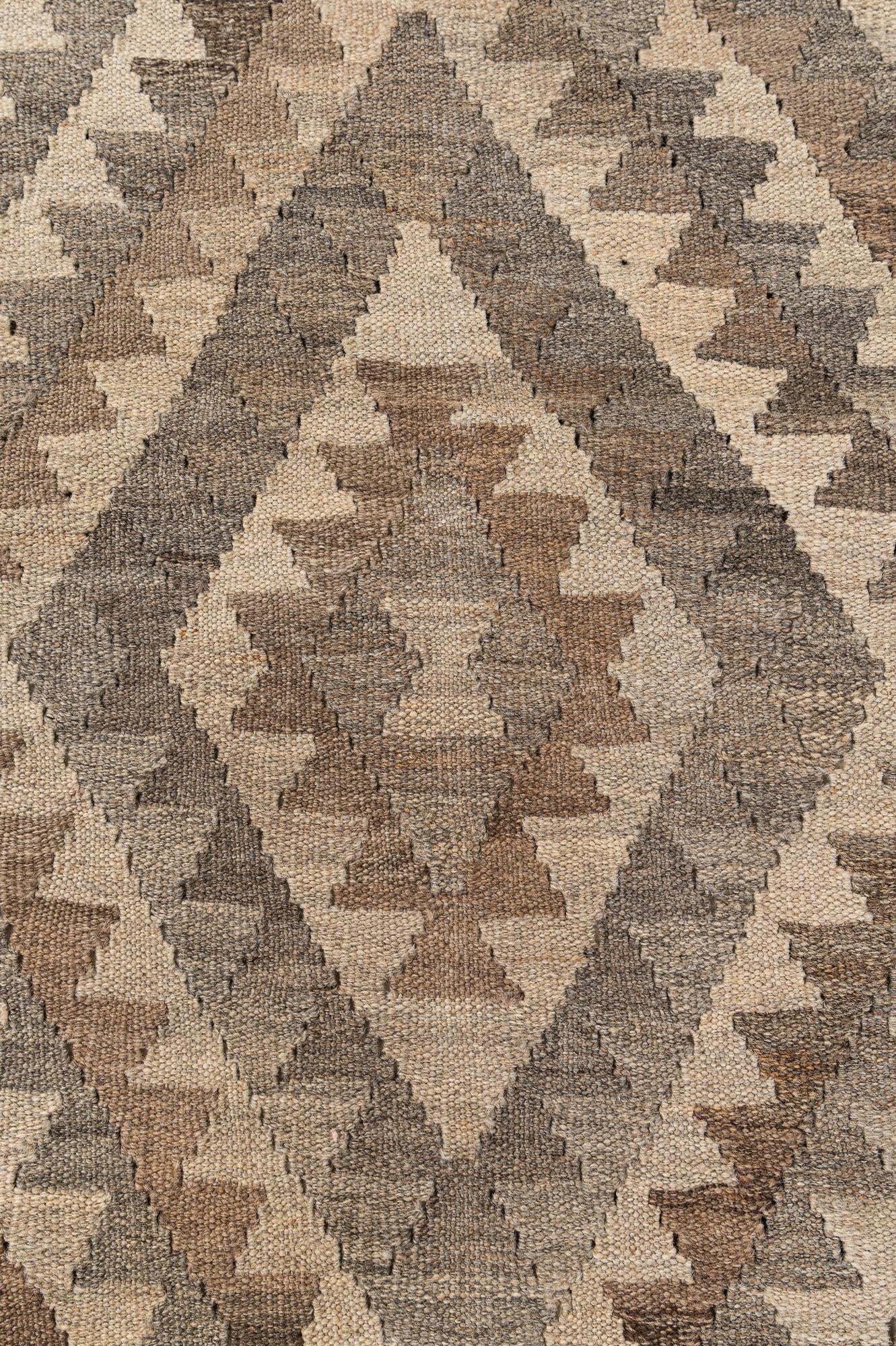 4' 5 x 6' 2 Hand Woven Kilim Maymana Wool Rug