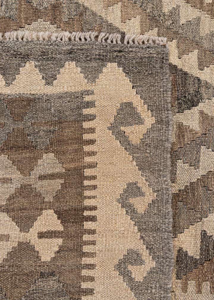 4' 5 x 6' 2 Hand Woven Kilim Maymana Wool Rug