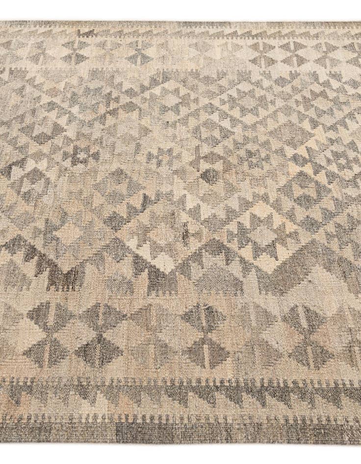 Detail image of 4' 8 x 6' 5 Hand Woven Kilim Maymana Wool Rug