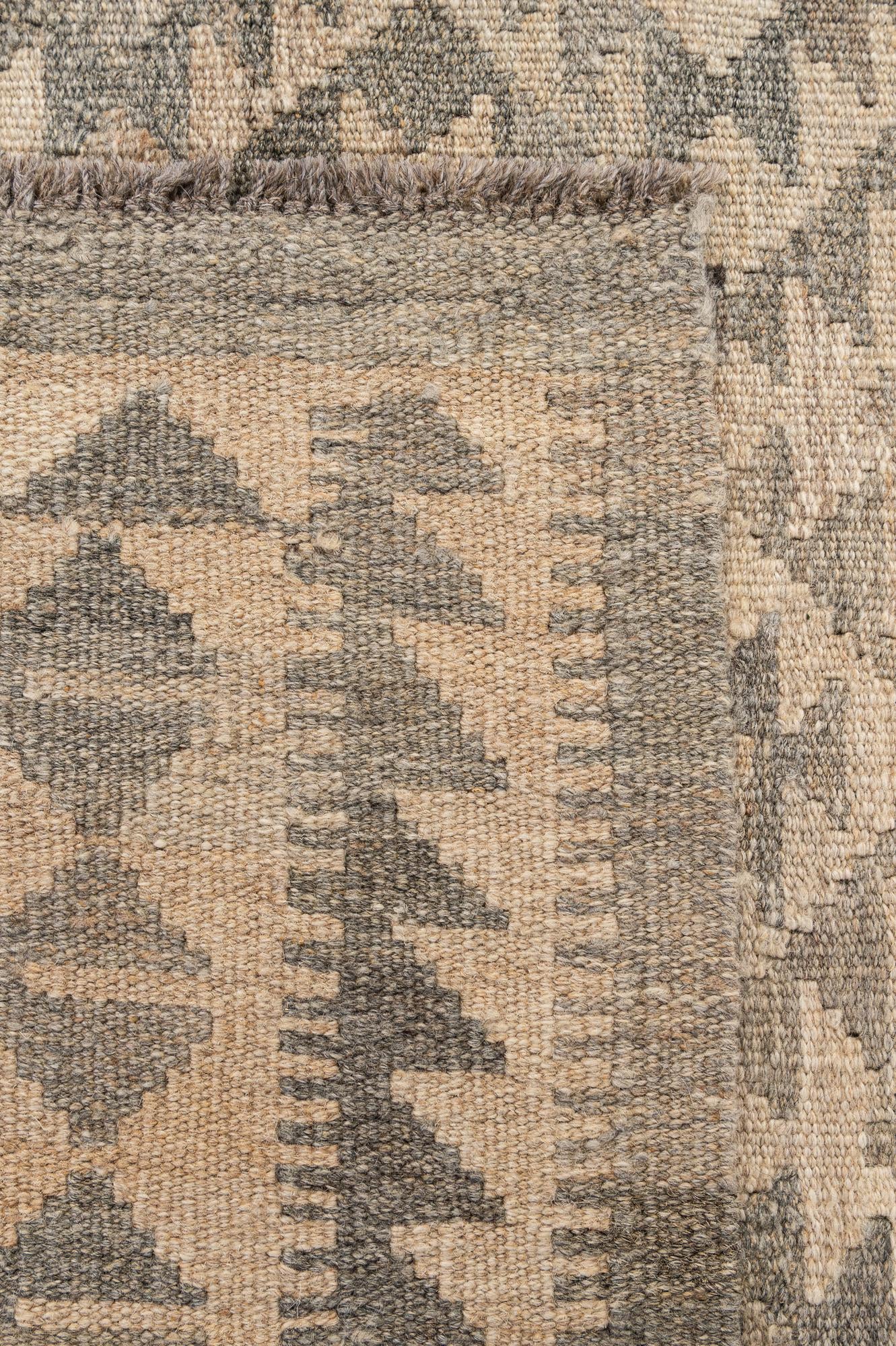 4' 8 x 6' 5 Hand Woven Kilim Maymana Wool Rug