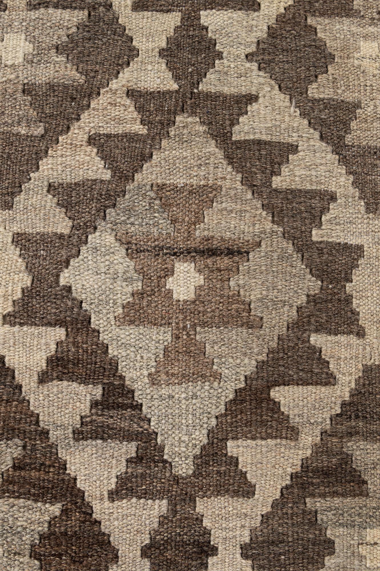 4' 8 x 6' 8 Hand Woven Kilim Maymana Wool Rug