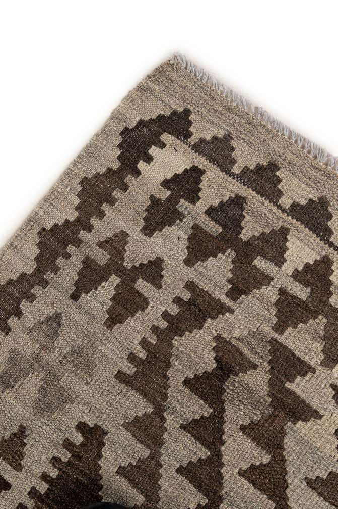 4' 8 x 6' 8 Hand Woven Kilim Maymana Wool Rug