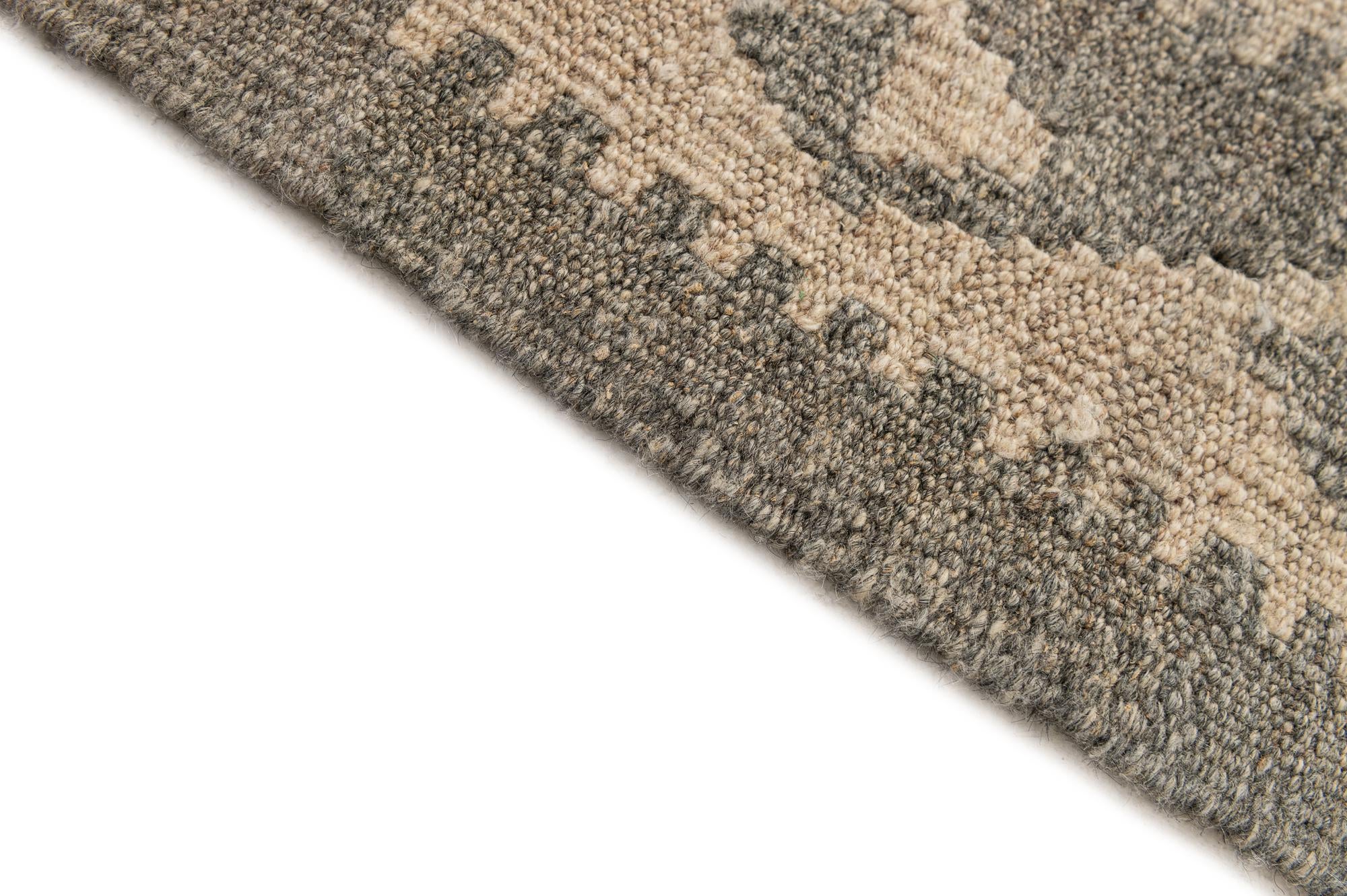 4' 9 x 7' 7 Hand Woven Kilim Maymana Wool Rug
