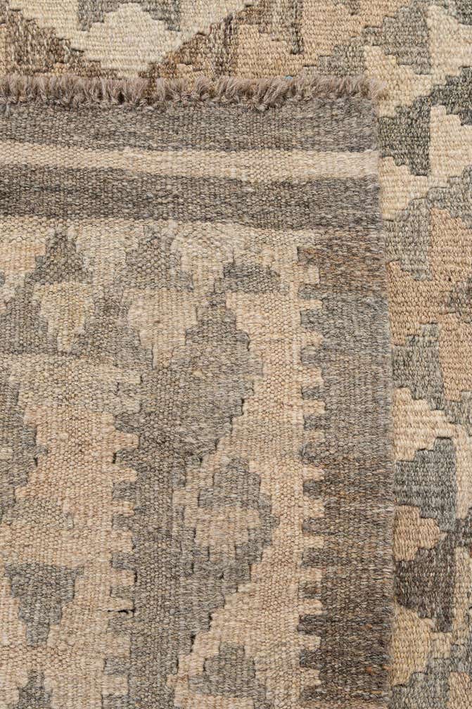 4' 9 x 7' 7 Hand Woven Kilim Maymana Wool Rug