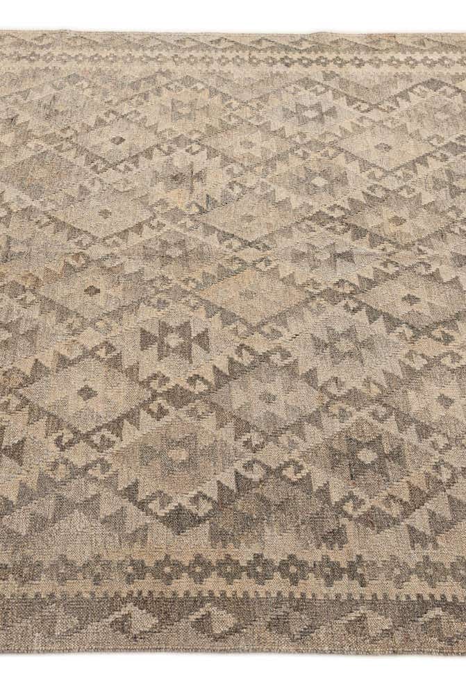 5' 2 x 6' 5 Hand Woven Kilim Maymana Wool Rug