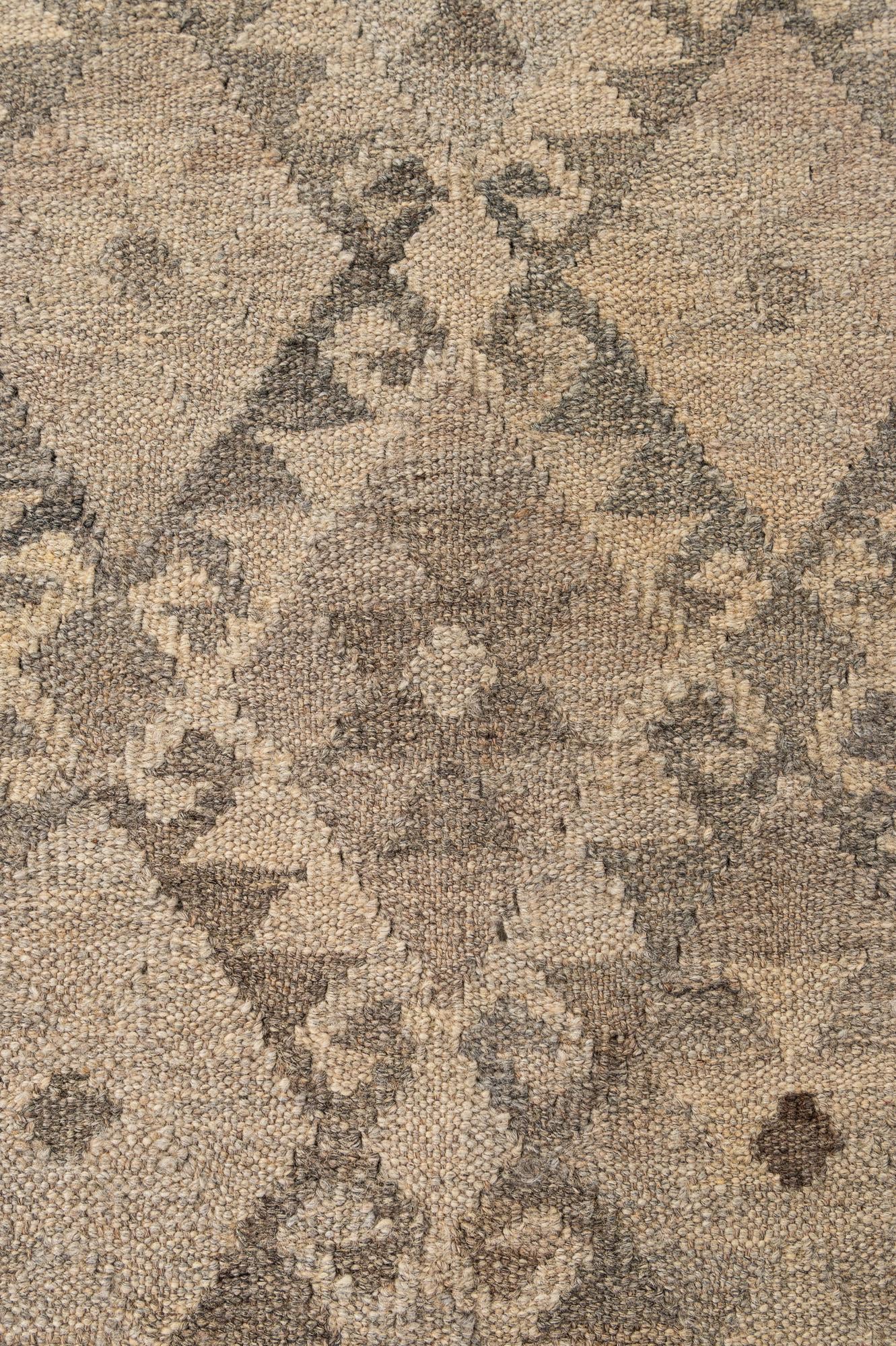 5' 2 x 6' 5 Hand Woven Kilim Maymana Wool Rug