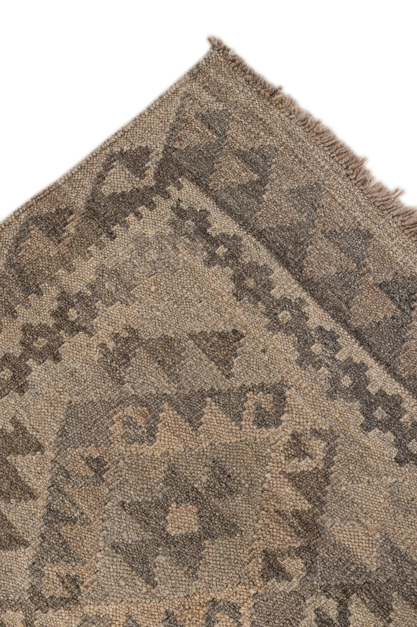 5' 2 x 6' 5 Hand Woven Kilim Maymana Wool Rug