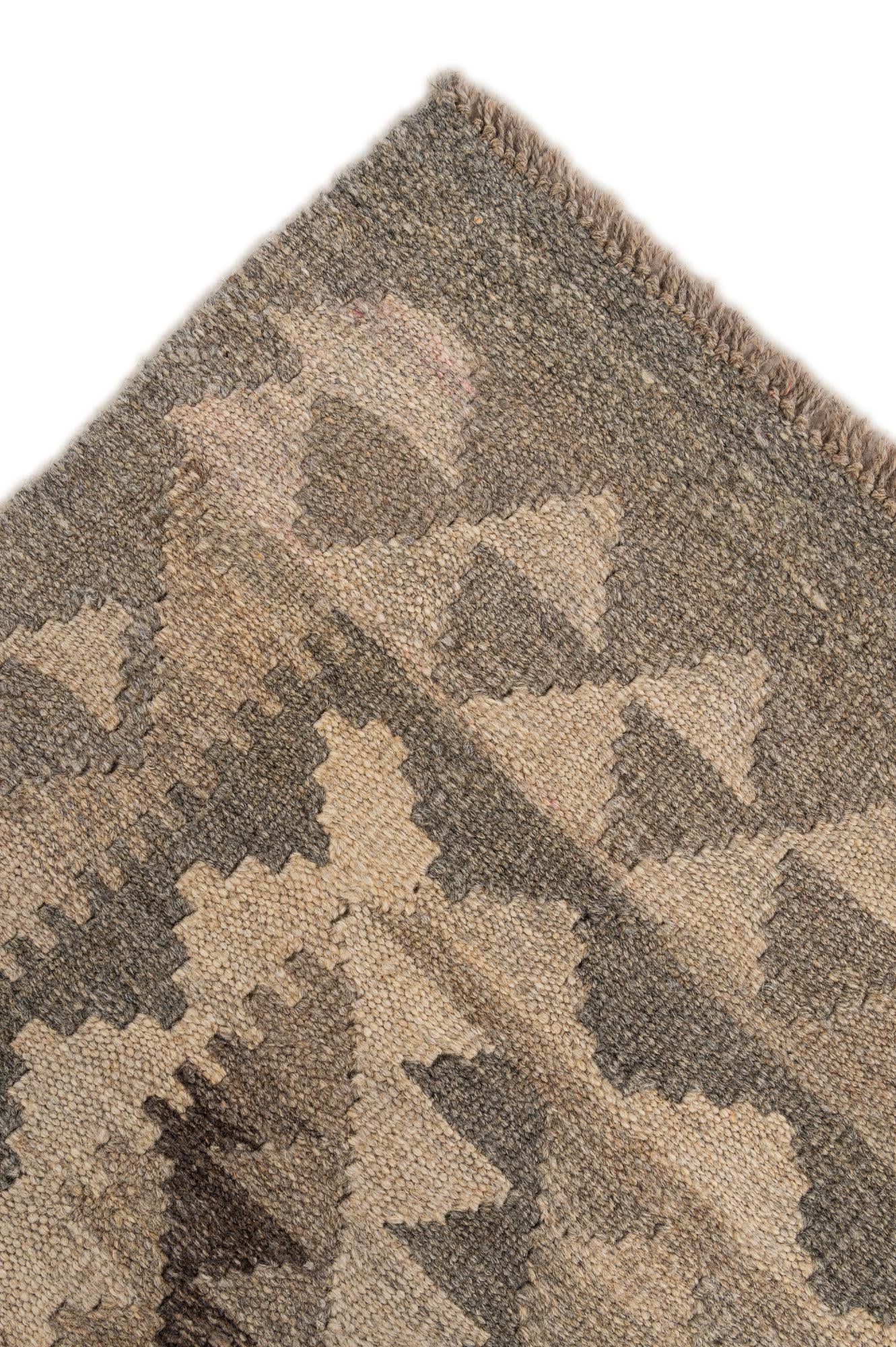 5' x 6' 7 Hand Woven Kilim Maymana Wool Rug