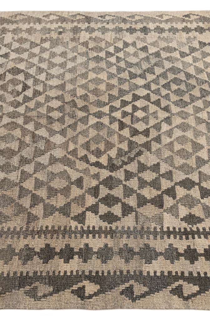 4' 11 x 6' 3 Hand Woven Kilim Maymana Wool Rug