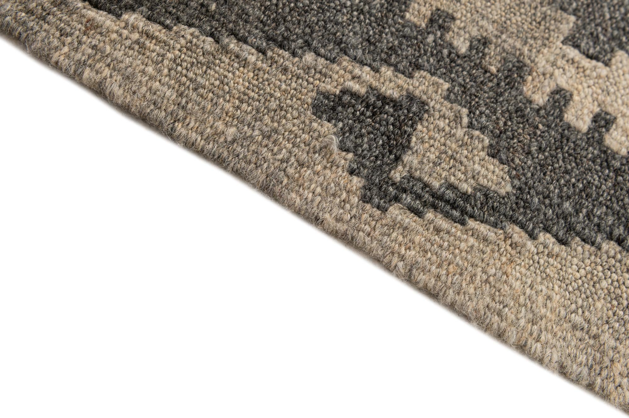 4' 11 x 6' 3 Hand Woven Kilim Maymana Wool Rug