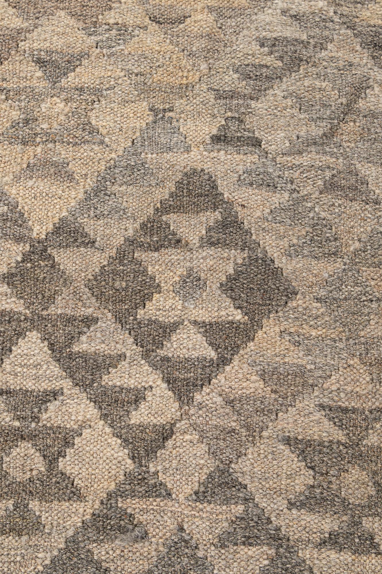 4' 11 x 6' 3 Hand Woven Kilim Maymana Wool Rug