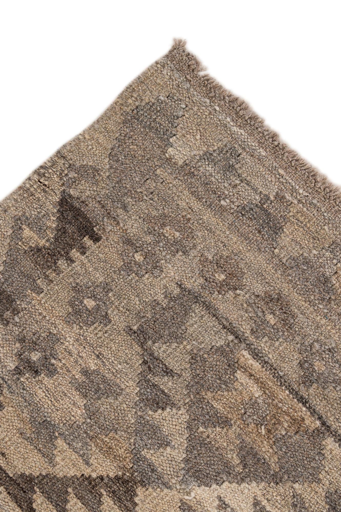 4' 11 x 6' 3 Hand Woven Kilim Maymana Wool Rug