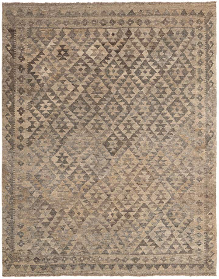 4' 11 x 6' 3 Hand Woven Kilim Maymana Wool Rug