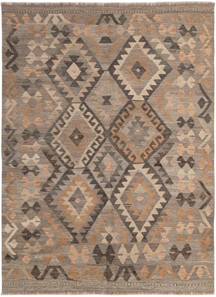 4' 10 x 6' 4 Hand Woven Kilim Maymana Wool Rug