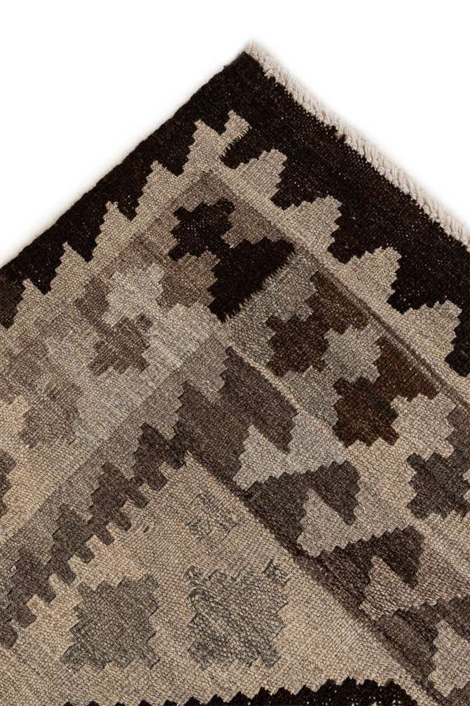 4' 11 x 6' 3 Hand Woven Kilim Maymana Wool Rug