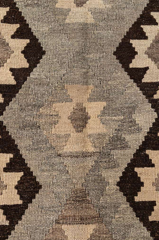 5' 1 x 6' 5 Hand Woven Kilim Maymana Wool Rug