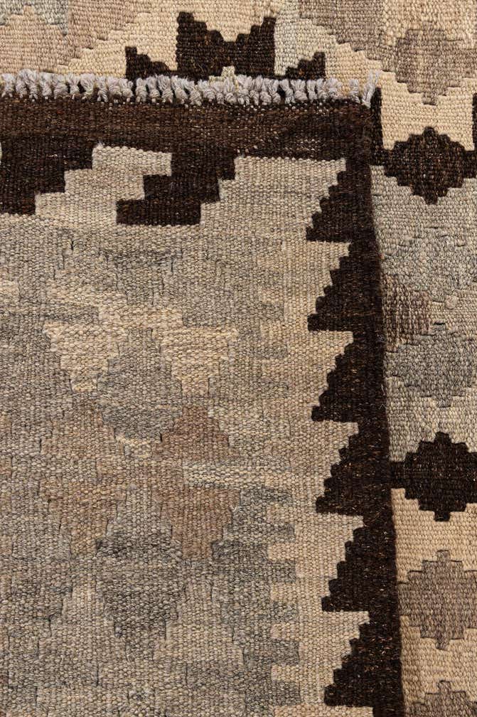 5' 1 x 6' 5 Hand Woven Kilim Maymana Wool Rug