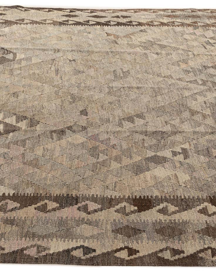 Detail image of 6' 7 x 9' 9  Hand Woven Kilim Maymana Wool Rug