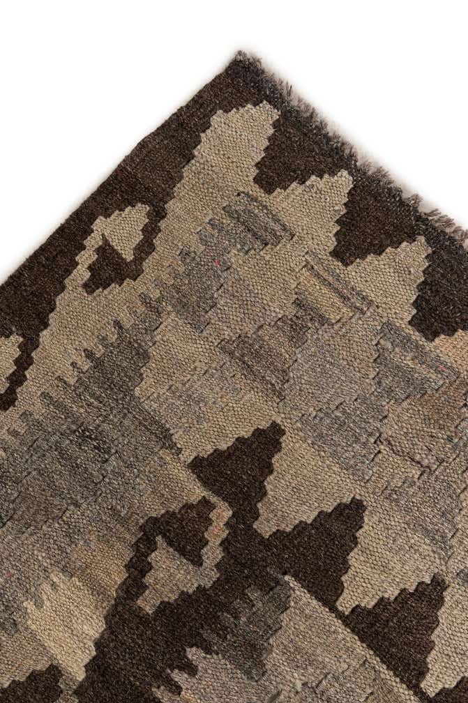 6' 7 x 9' 9 Hand Woven Kilim Maymana Wool Rug