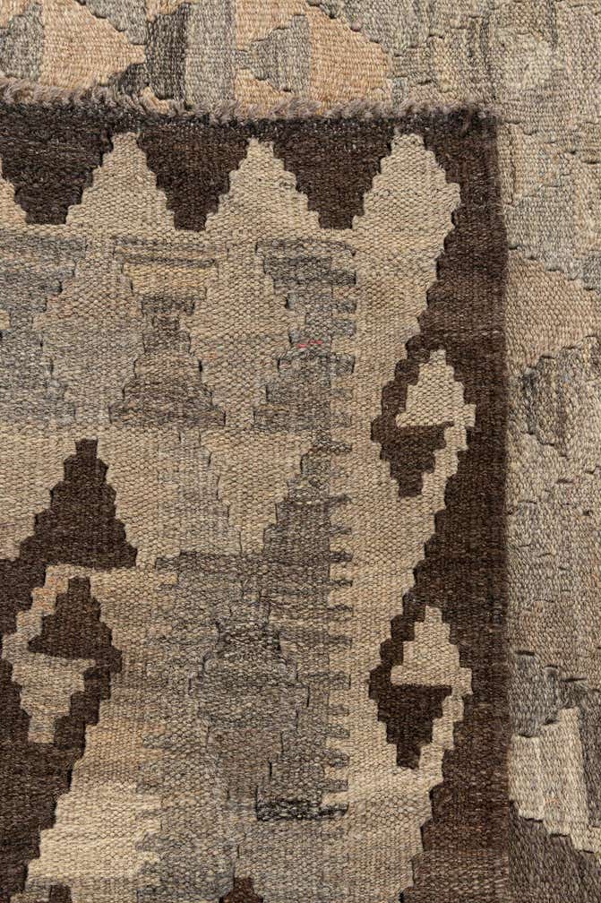 6' 7 x 9' 9 Hand Woven Kilim Maymana Wool Rug