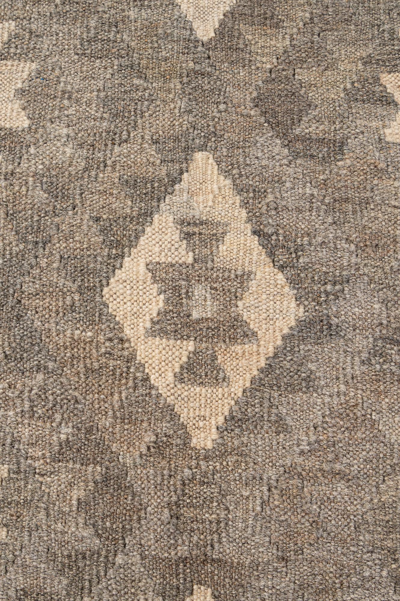 5' 2 x 6' 7 Hand Woven Kilim Maymana Wool Rug