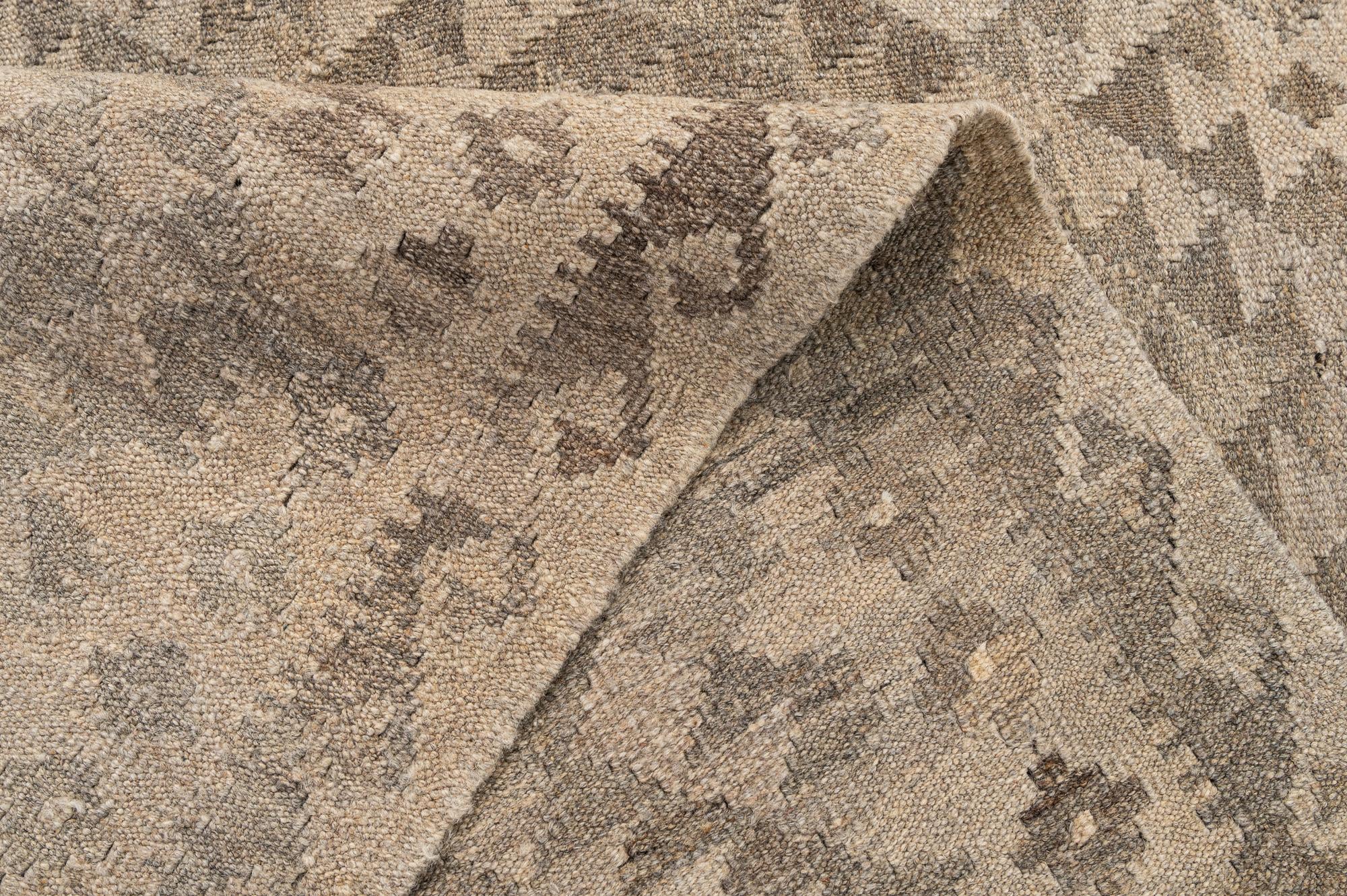 5' x 6' 7 Hand Woven Kilim Maymana Wool Rug