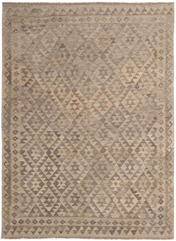 5' x 6' 7 Hand Woven Kilim Maymana Wool Rug