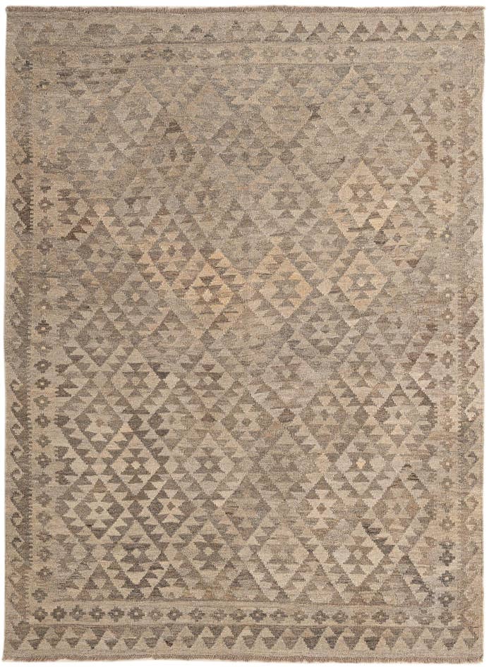 Detail image of 5' x 6' 7 Hand Woven Kilim Maymana Wool Rug