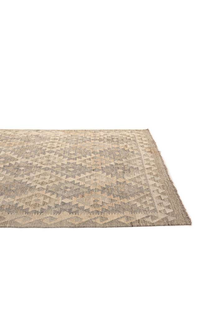 5' 1 x 6' 7 Hand Woven Kilim Maymana Wool Rug