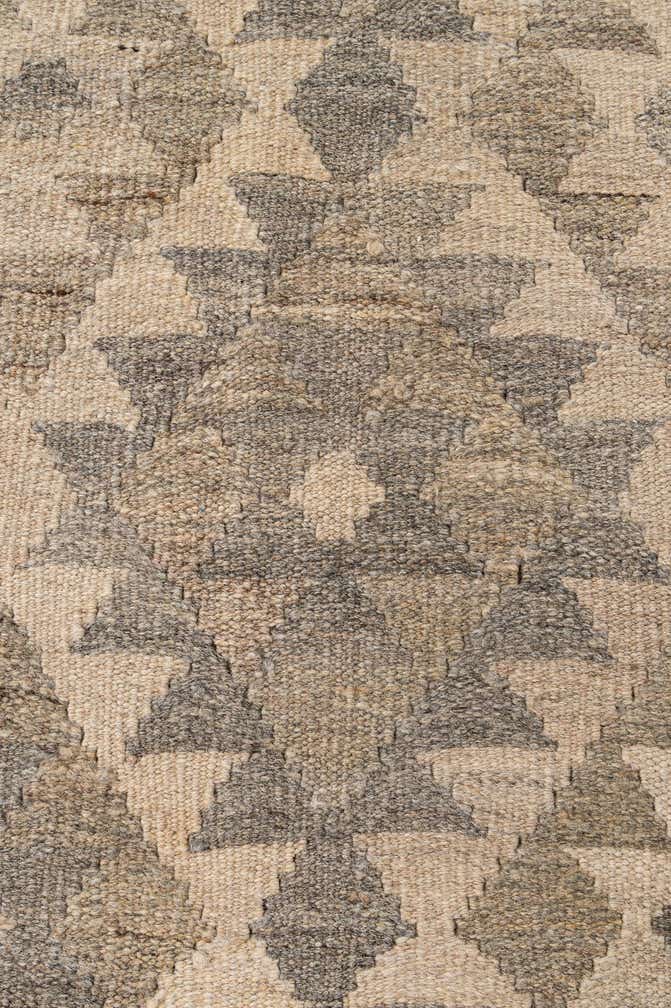 5' 1 x 6' 7 Hand Woven Kilim Maymana Wool Rug