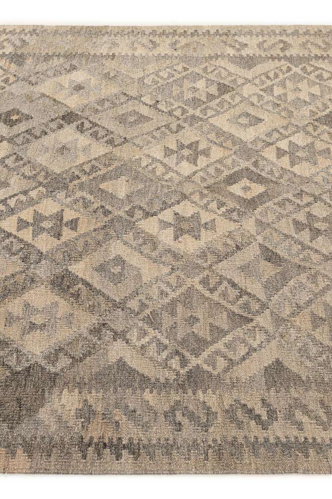 4' 11 x 6' 7 Hand Woven Kilim Maymana Wool Rug