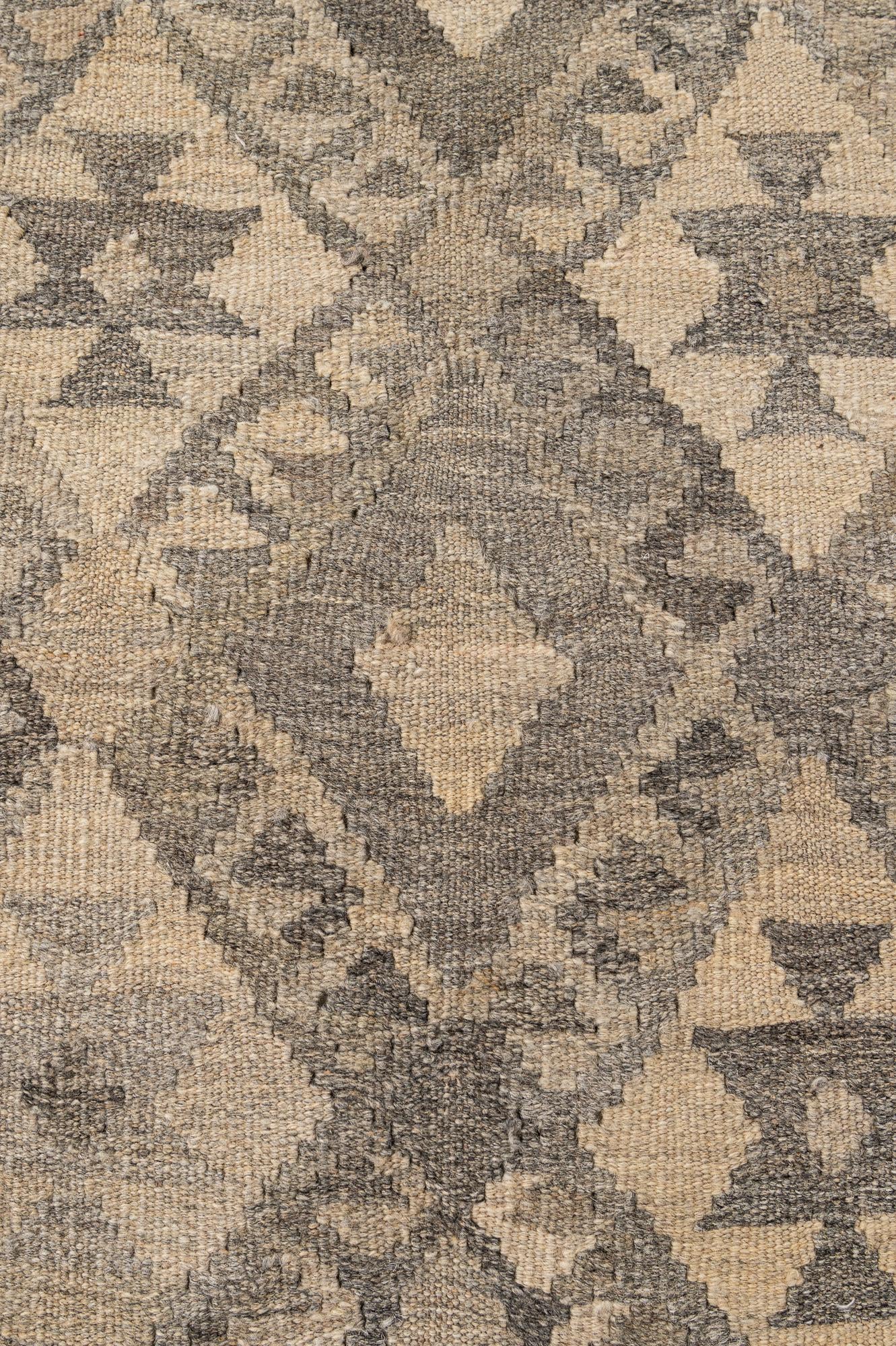4' 11 x 6' 7 Hand Woven Kilim Maymana Wool Rug