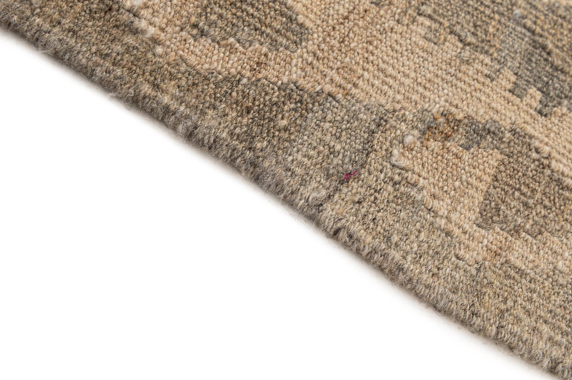5' 1 x 6' 5 Hand Woven Kilim Maymana Wool Rug