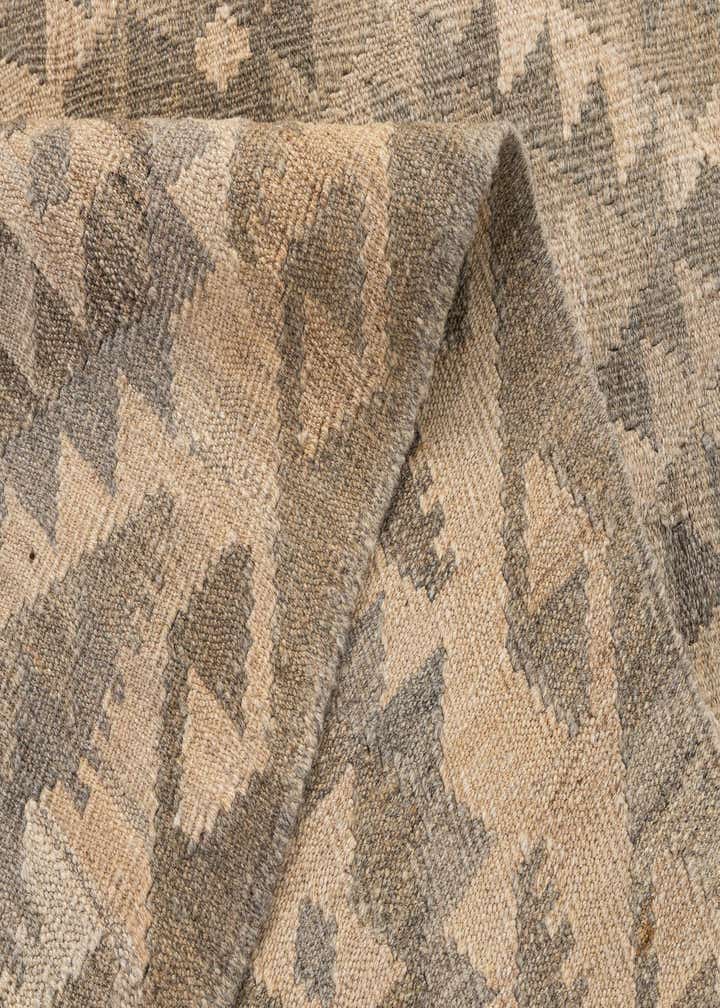 5' 1 x 6' 5 Hand Woven Kilim Maymana Wool Rug